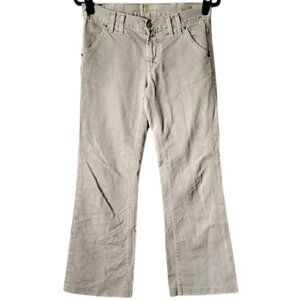 7FAM By Jerome Dahan Low Rise Cotton Bootcut Chino Pants 26 Khaki Dojo 30x28
